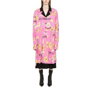 Balenciaga Women's Reversible Jacquard Floral Mini Dress in Pink and Black